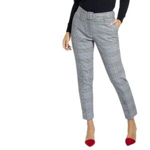 NDSTRY by ICO Womens Jordan Belted Pants in Glen Plaid Plus 24 New